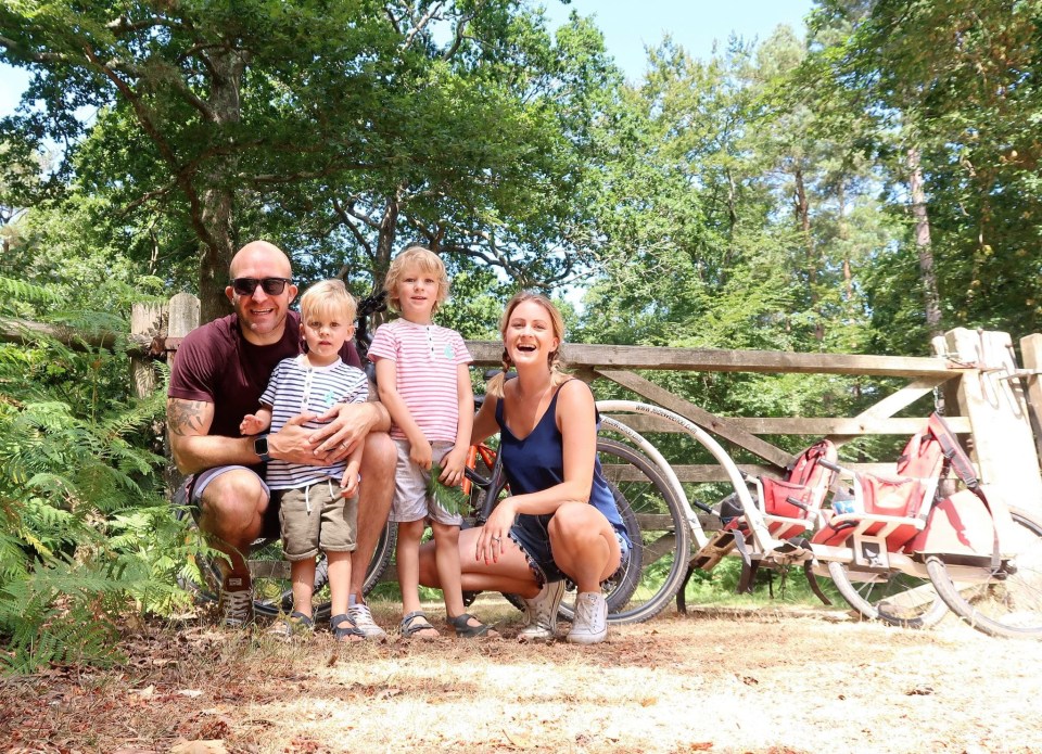 Mum Lara enjoys family bike rides when the weather is good