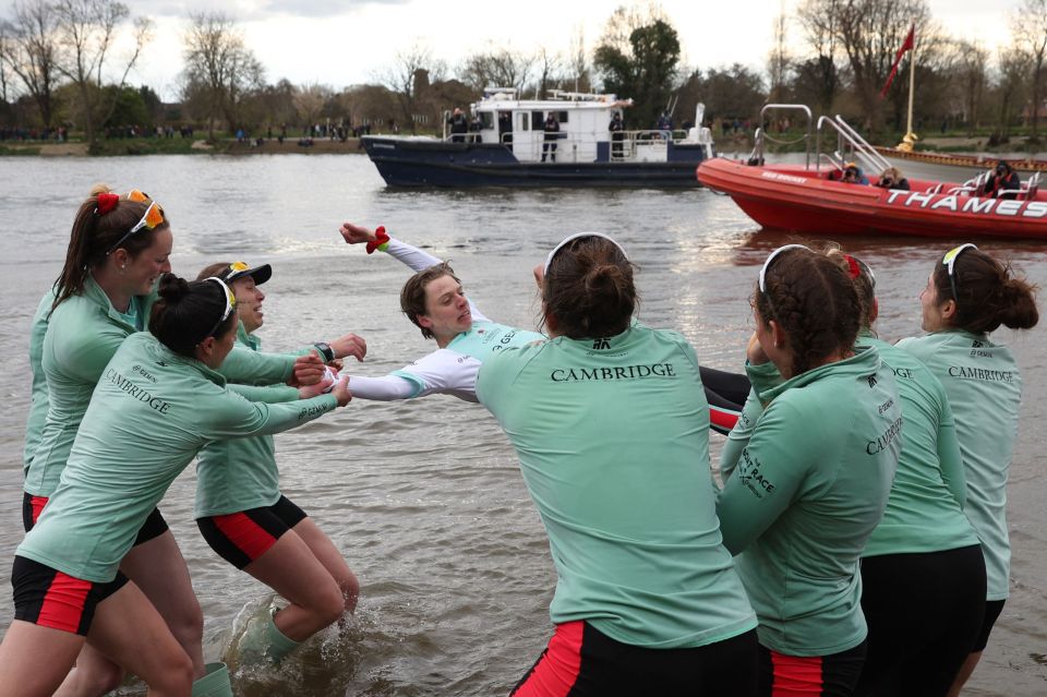 Parish was thrown into the Thames after guiding the team to victory