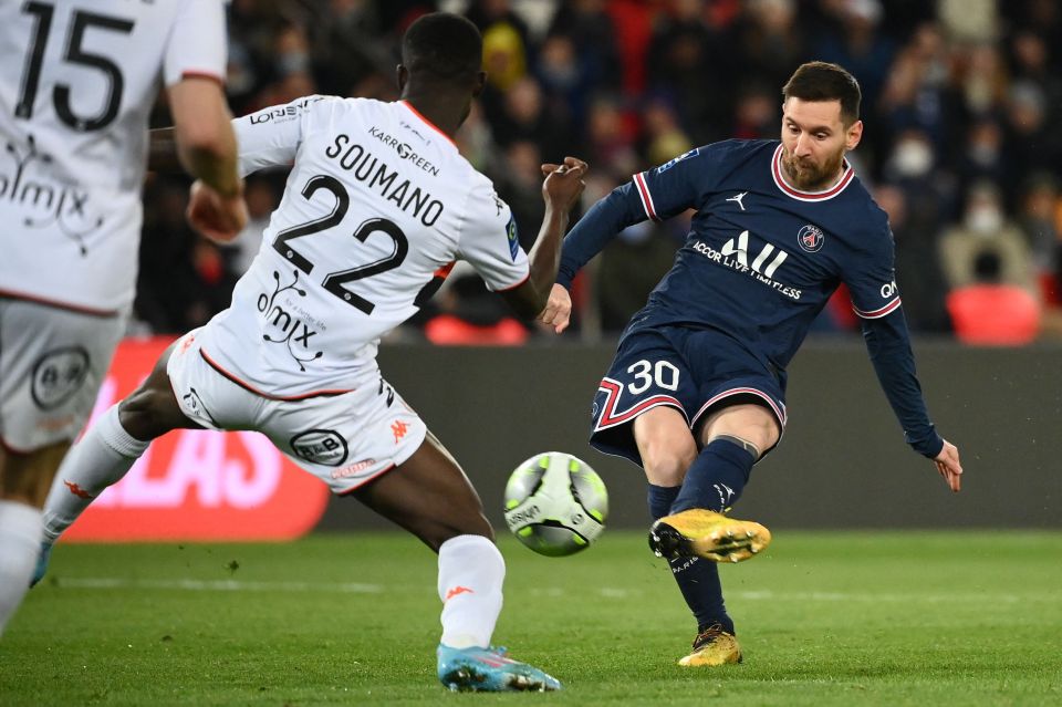 Messi's second-half strike was just his third Ligue 1 goal of the season