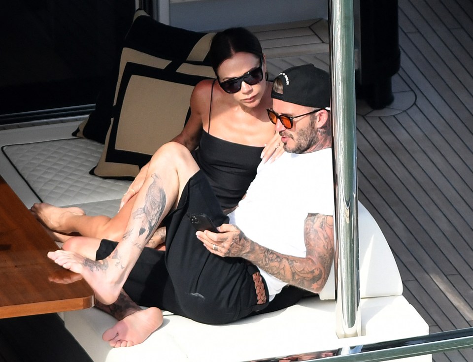 David Beckham and Victoria Beckham are holidaying on their yacht one week ahead of their son Brooklyn’s wedding