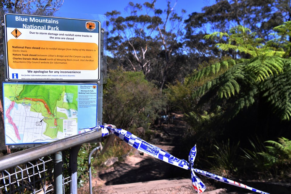 Police have taped off the entrance to the walking track following the incident