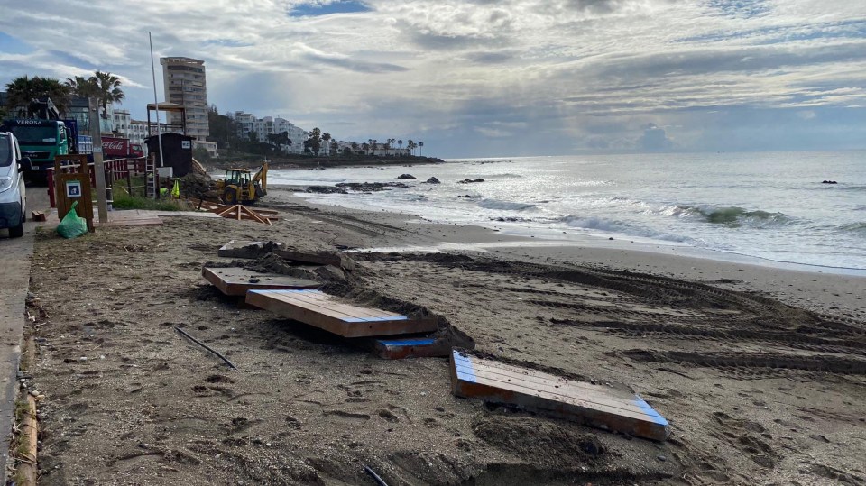 Storms have caused chaos across popular parts of Spain