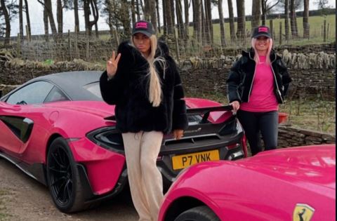 Katie has splashed out £179k on a custom made pink Ferrari