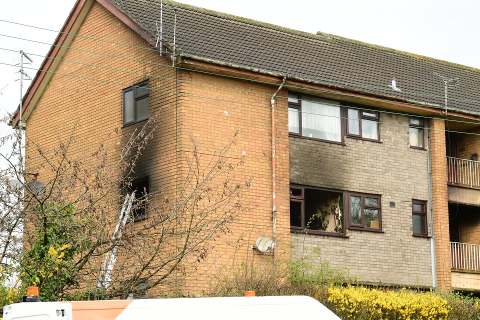 Ten residents were rescued by firefighters, one from a balcony. Photos show the extent of the terrifying inferno