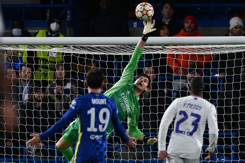 Real keeper Thibaut Courtois gave Chelsea supporters even more to be unhappy about with this fine save from Cesar Azpilicueta