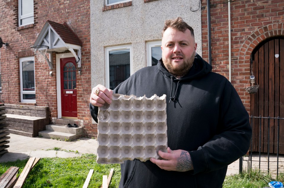 Jeff Denholm's home was pelted with eggs by his Newcastle United supporting pals