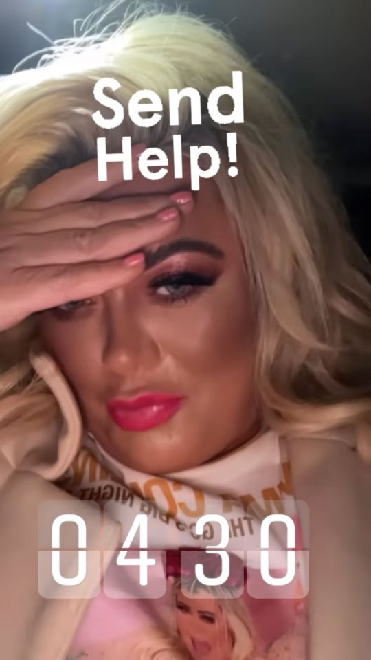 Gemma Collins looked fed up as she spoke to fans this morning