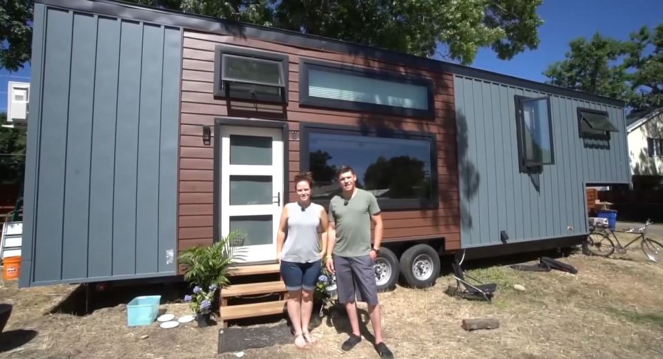 Katrina and Kyle sold their large house and moved into a tiny home with their four children