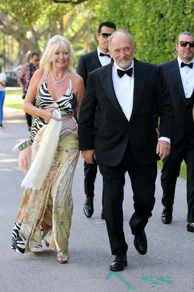 David Beckham's dad Ted and his wife Hilary arrived for the nuptials