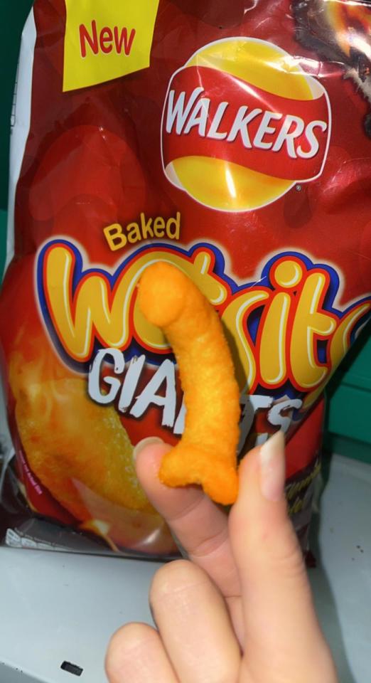 Tiffany Poole burst out laughing when she reached into her packet of Wotsits – and pulled out one shaped like a willy