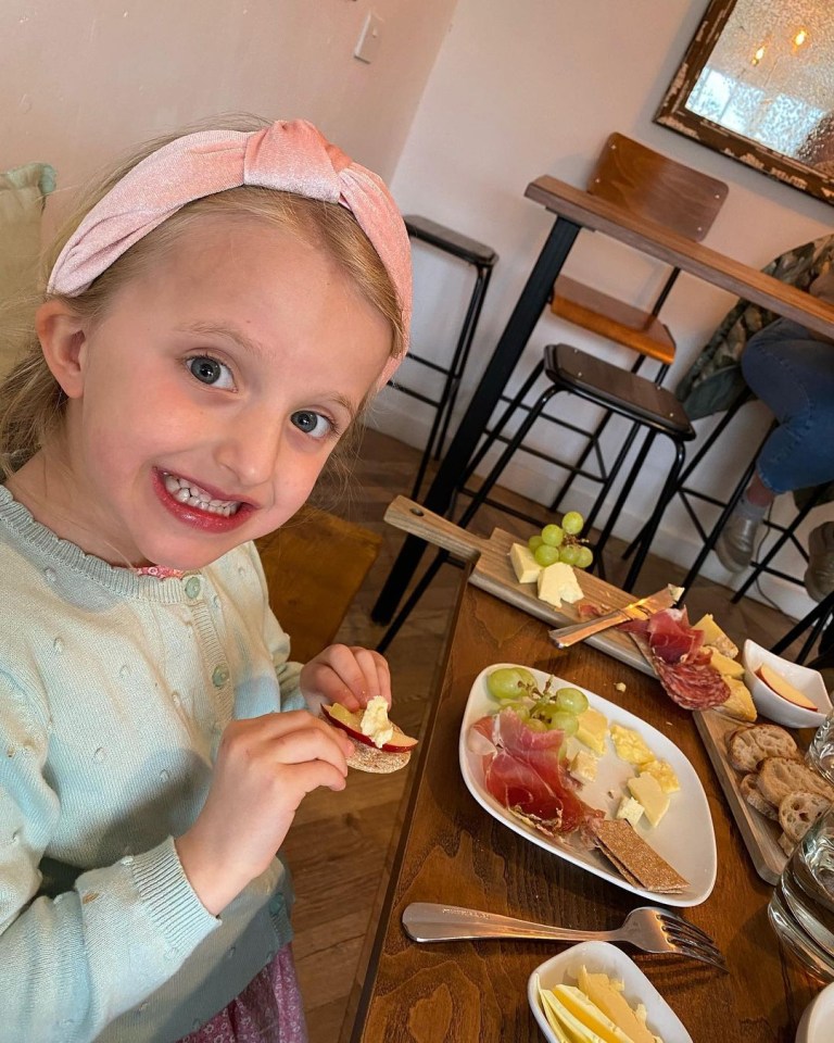 Their daughter Joanie enjoyed a lush looking lunch