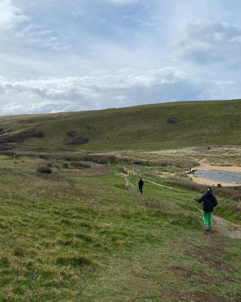 The family went for a work through Cornwall's hills