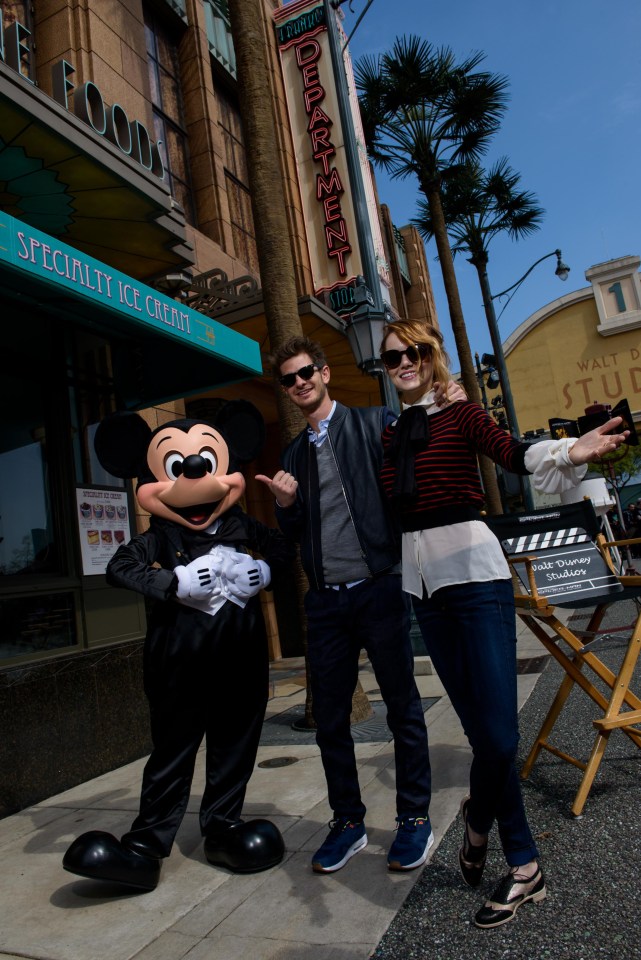 Andrew Garfield & Emma Stone visiting during the promo tour of The Amazing Spider-Man: Rise of Electro