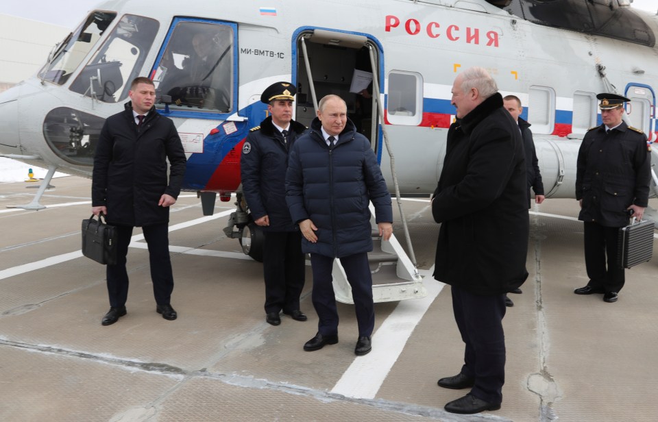 The Russian president was spotted alongside the alleged Russian nuclear briefcase as he met with ally Alexander Lukashenko earlier this month