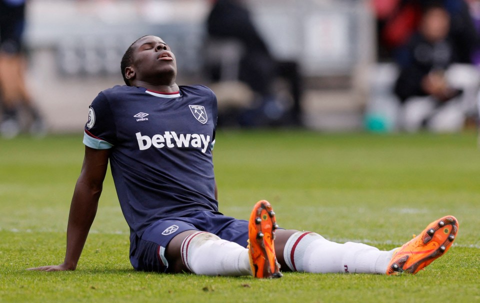 Kurt Zouma suffered an ankle sprain in the defeat to Brentford on Sunday