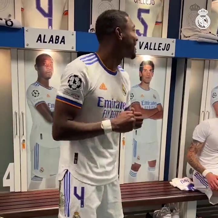 David Alaba celebrated Real Madrid's win with a dressing room dance