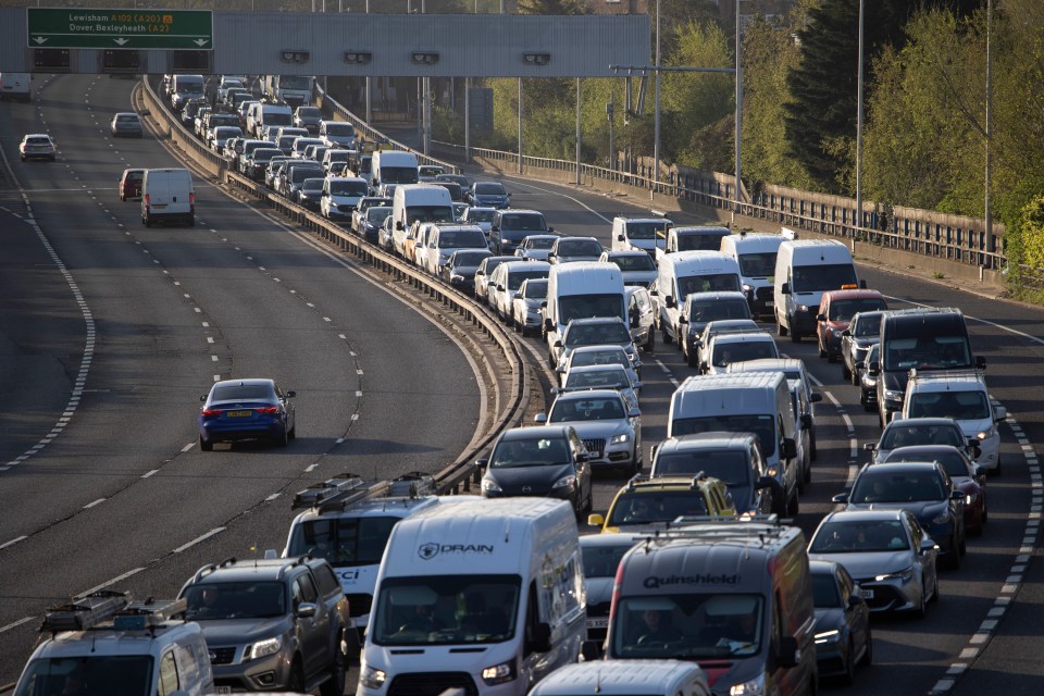 Huge queues of traffic were already building on the A102M ahead of the Blackwall Tunnel this morning