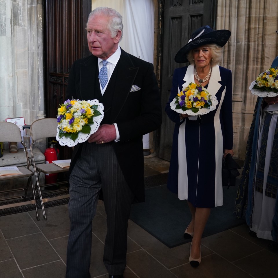 The couple also saw Prince Charles in a whistle-stop visit to Windsor Castle