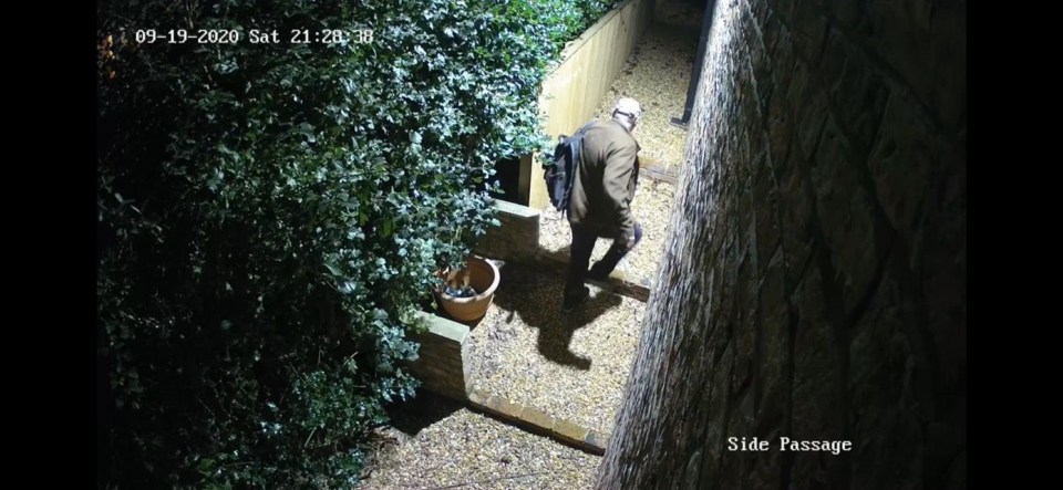 CCTV footage shows Wyngard outside Denise's home