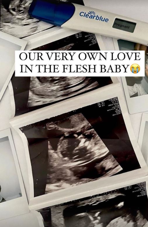 Zara shared the pregnancy announcement on Instagram