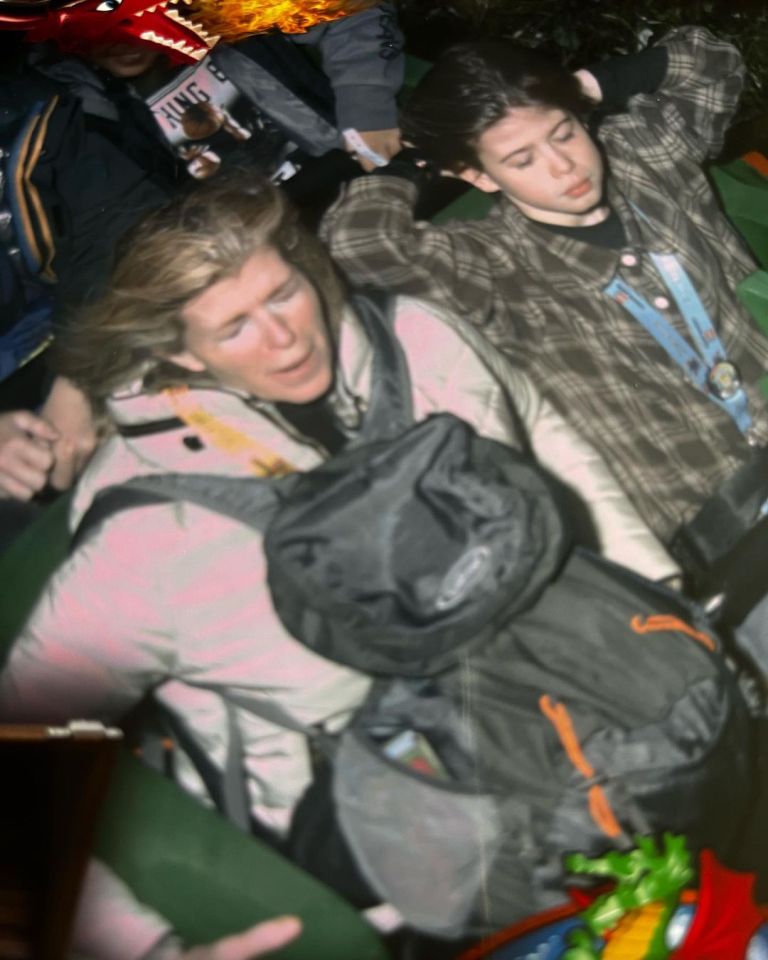 She shared a series of snaps looking terrified on the rides