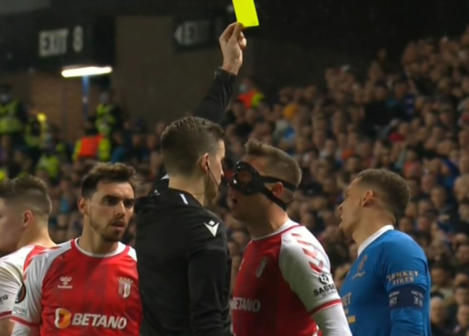 Iuri Medeiros squared up to referee Francois Letexie and was sent off