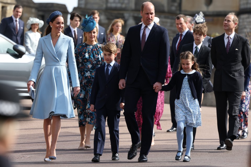 The royals have arrived for today’s Easter Sunday service