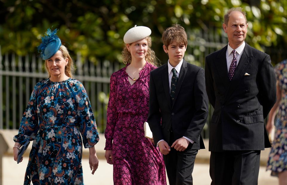 Prince Edward is joined by Sophie and their two kids