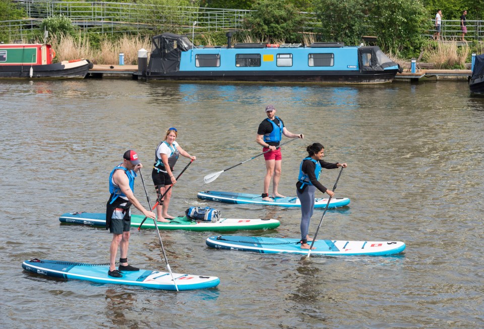 Paddleboarders soaked up the sunshine in Bristol