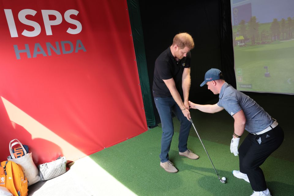 The Duke was also given a virtual golf lesson