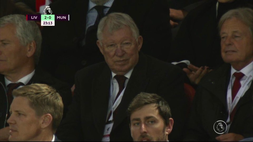 Sir Alex Ferguson cut a frustrated figure in the stands