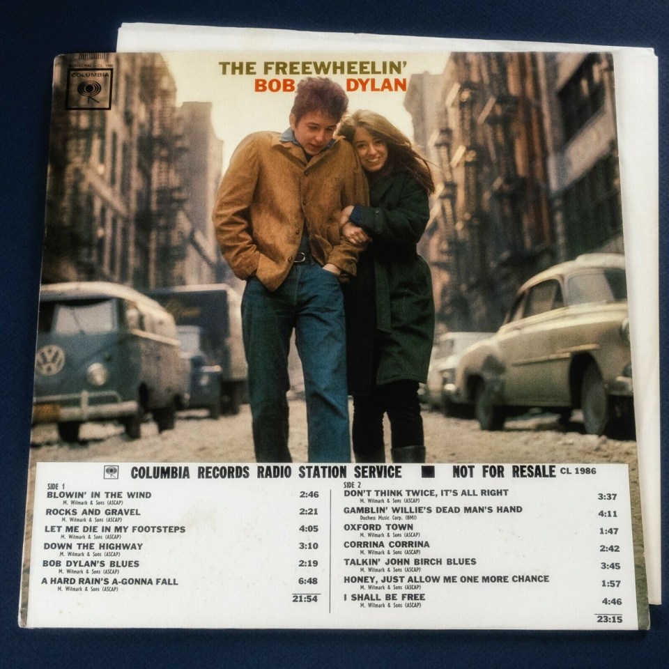 The Freewheelin’ Bob Dylan – Bob Dylan, Columbia white label: SOLD £3,081