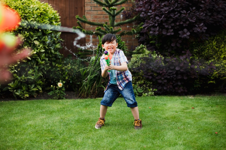 Smaller, non-electrical outdoor toys can be popped in the dishwasher to banish mould and mildew