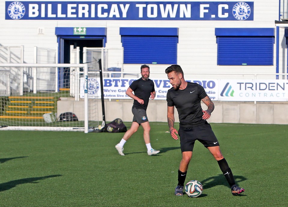 Liam Payne hired out the entire stadium at Billericay FC to get ready for Soccer Aid