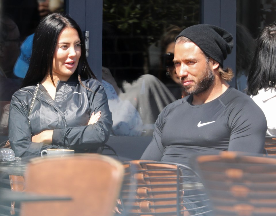 Yazmin Oukhellou and James Lock enjoy a lunch date in Essex