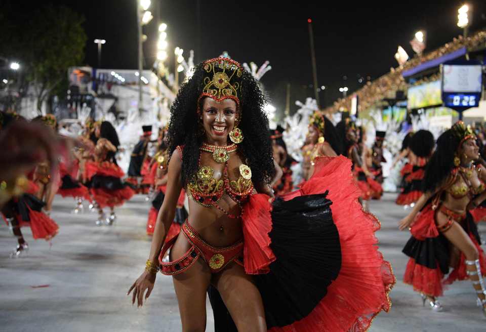 A sea of twirling performers wore sparkling outfits