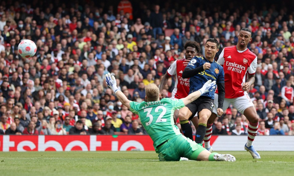 Cristiano Ronaldo sweeps beyond Aaron Ramsdale