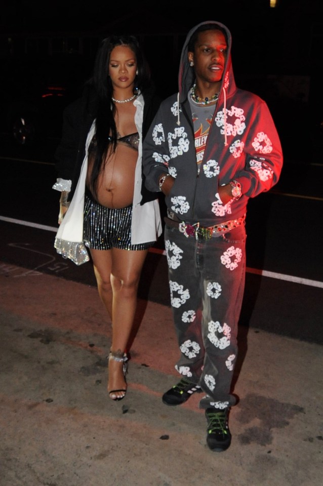 Rihanna with fiance Rocky