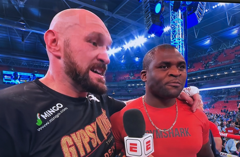 Francis Ngannou publicly talked up a crossover clash with Tyson Fury last weekend