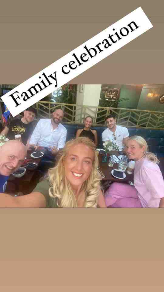 Tyson Fury enjoyed a breakfast of champions with ‘pregnant’ Paris, Tommy and Molly-Mae