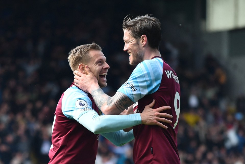 Wout Weghorst (right) and Vydra linked up for the winner