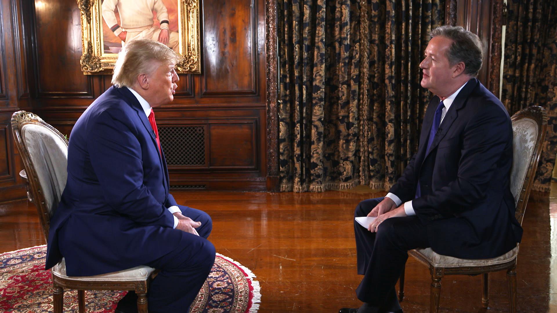 Piers Morgan interviews Donald Trump for his TalkTV show launching tonight