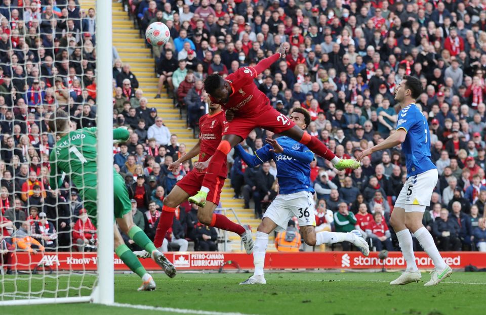 Reds striker Divock Origi came off the bench to score late on against Everton