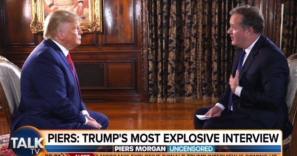 Uncensored is showing part two of Piers' world exclusive chat with Donald Trump