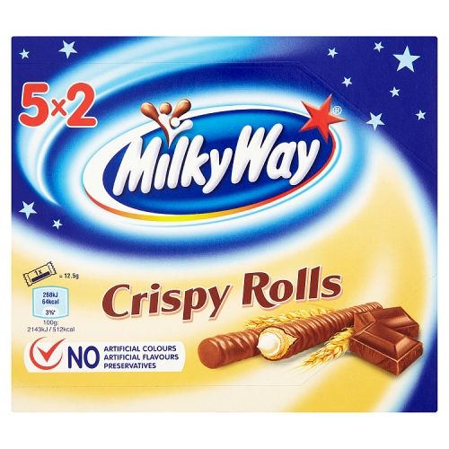 Box of Milky Way Crispy Rolls.