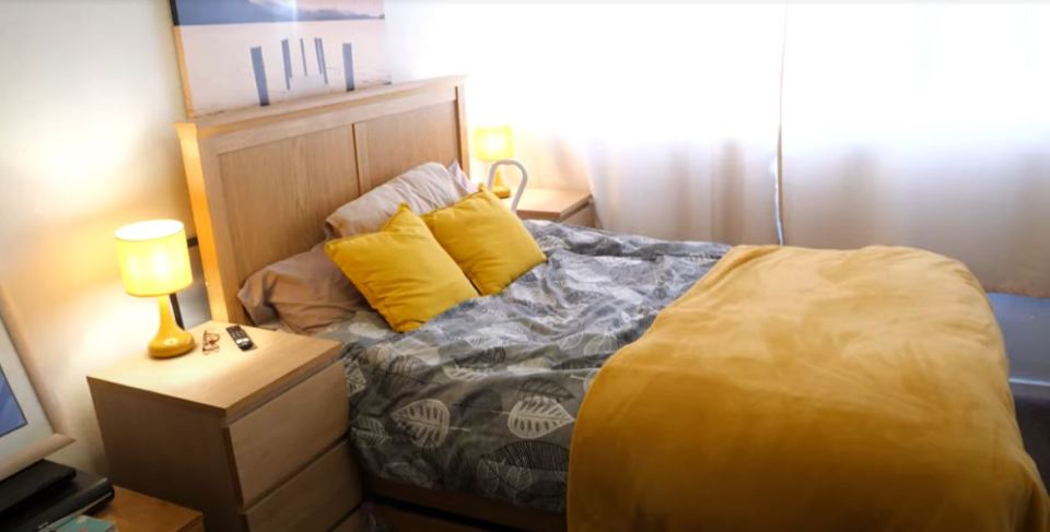 The yellow and grey theme was perfect for his mum's room