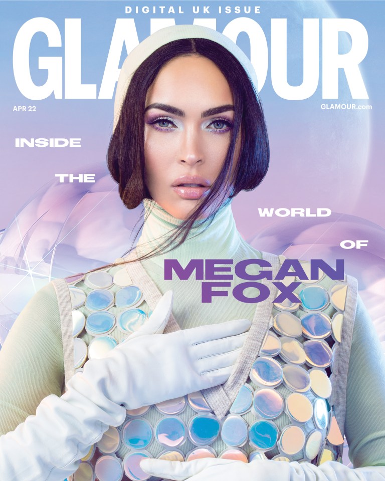 Megan stunned in a transparent outfit for Glamour UK