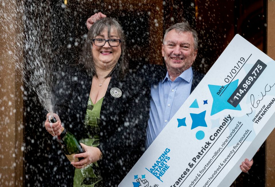 Frances Connolly, 55, and her husband Paddy, 57, won the EuroMillions jackpot in 2019