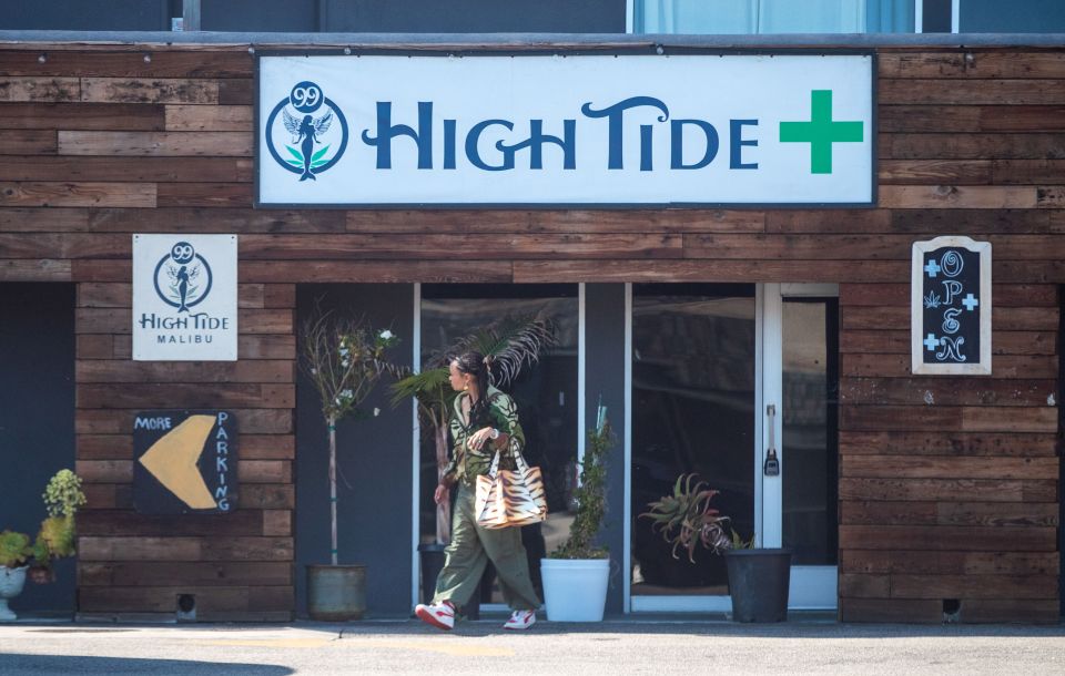 The actress was seen outside High Tide — a store that stocks cannabis products in Malibu