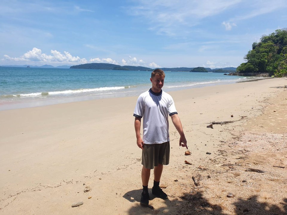 Fraser and his friends were targeted by a thief while swimming at this beach at night